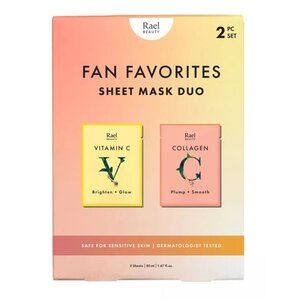 Rael Beauty Fan Favorites Collagen & Vitamin C Facial Sheet Mask Set - 2ct